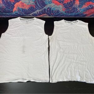 Fruit of the Loom White Crewneck Tank Top Pair